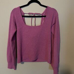 NEW Pink Ribbed Scoop Neck Top